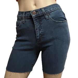 YOGA JEANS Shorts Cutoff Bermuda Denim 5-Pocket Dungaree Made in Canada Cotton